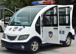 Pure White 4 Seats Electric Patrol Car With Rear Mini Cargo Box