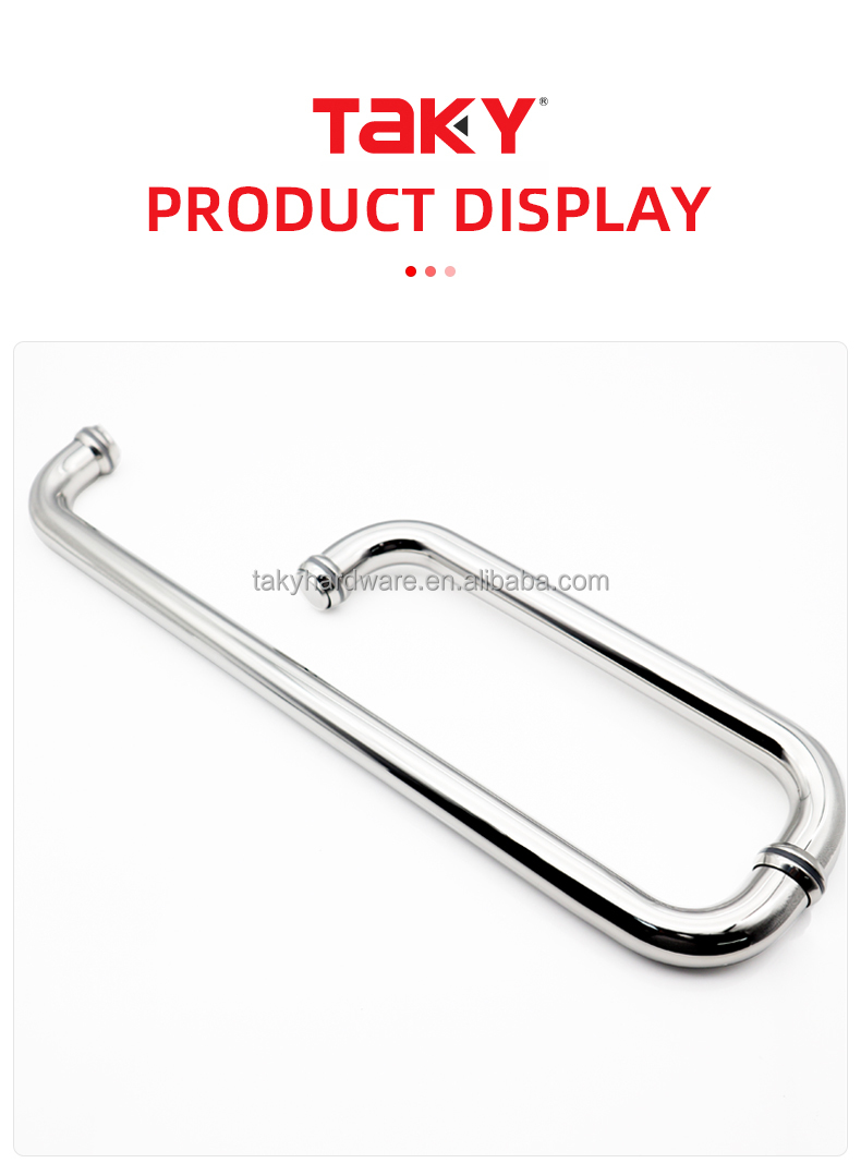 Customization Aluminium Stainless Steel Hardware Pull Handles Shower Screen Glass Door Handle