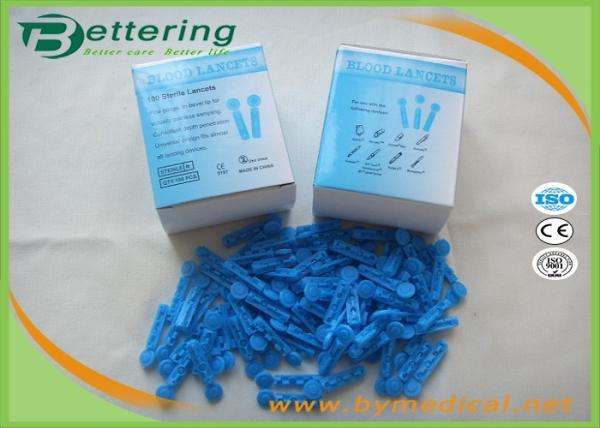 Surgical Sterile Blue Colour Plastic Twist Top Disposable Blood Lancet Blood
