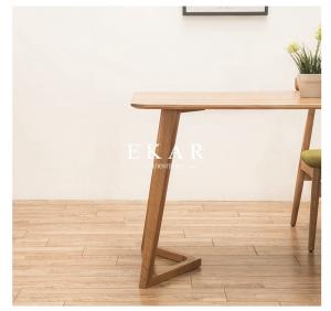 China Latest Designs Solid Wood Furniture White Oak Dining Table factory