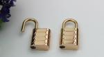 High Quality Light Gold Metal Bag Padlock Decorative Lock Without Keys