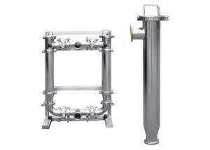 China Stainless steel double pipe tube Cartridge Filter Vessels for food &amp; beverage factory