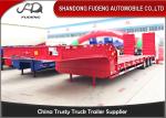 Low bed truck trailer for sale, 3 axles lowboy semi trailer excavator trailer