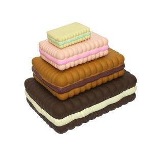 China 20cm High Temperature PP Stuffed Cake Shaped Latex Pet Toys factory