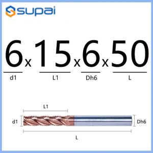 Square Carbide Roughing End Mill With 4 Flutes And 45° Cutting Edge Angle