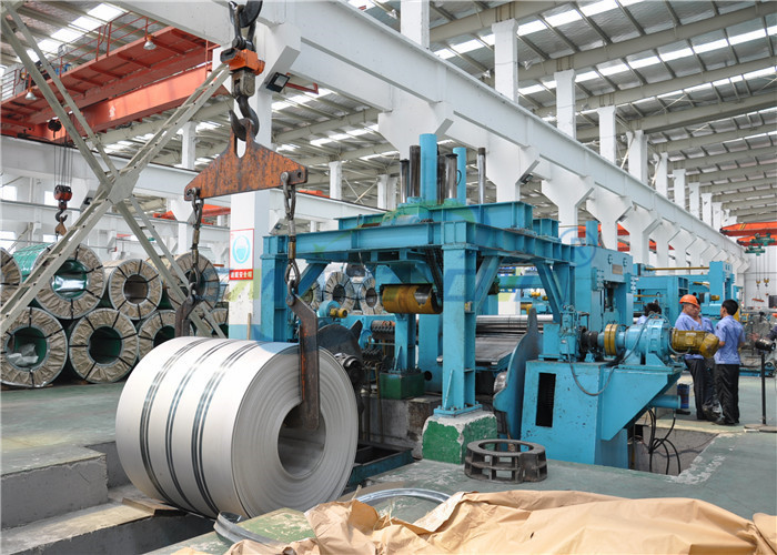 High Speed Cut To Length Line , Hydraulic Steel Coil Slitting Machine