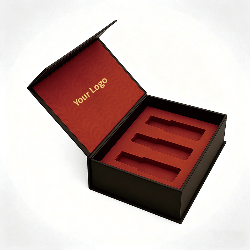 Custom Personalized Logo Paper Boxes Magnetic Gift Box With Foam Insert Luxury Rigid Cosmetic For Makeup Perfume