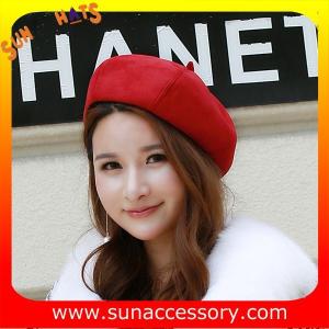 China QF17070 Sun Accessory customized corduroy beret hat ,ladies beret hat factory
