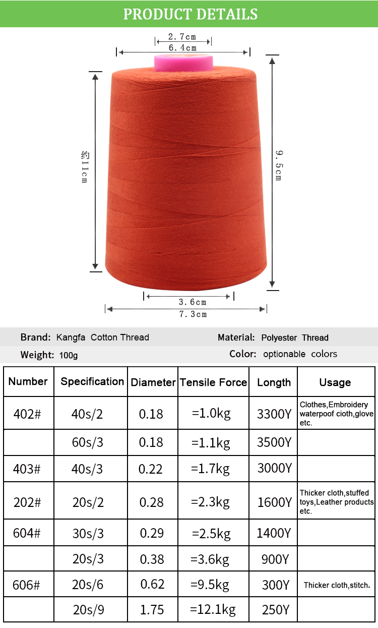 High Strength Polyester Sewing Thread 5000 Yards for White Industrial Overlock Machine