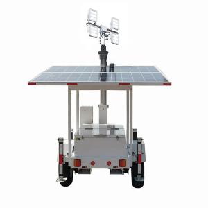 China Structural Stability Mobile Solar Light Tower High Brightness Lighting Trailer For Camping Lighting factory