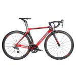 Red 22 Speed Carbon Fiber Road Bike Shimano Ultegra Aluminum Alloy Rim