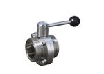 304L Leak Proof 4 Position Pull Handle Sanitary Butterfly Valves