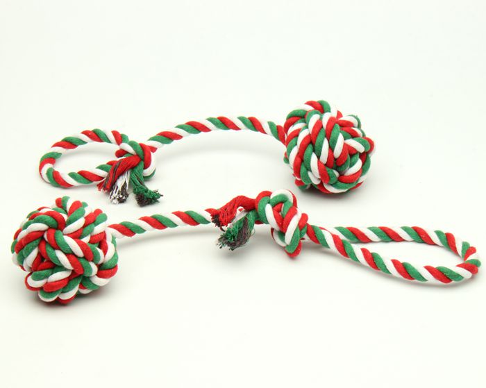Cotton Interactive Rope Knot Ball Dog Toy Durable For Extended Tough Play