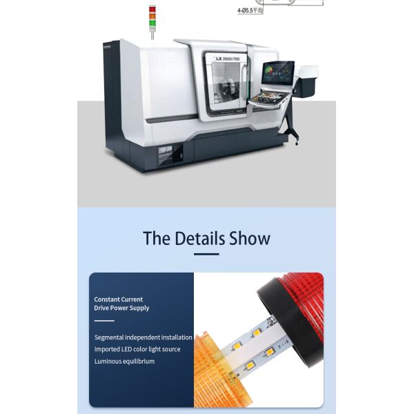5 Layers Stack LED Stack Lights Alarm Caution IP50 For CNC Machines And Machining Centers