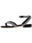Janbal JBSL0321 Black Rhinestone Flat Sandals Anti Slippery Flip Flops