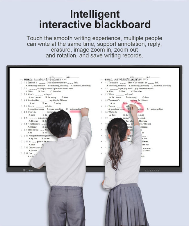 ODM Smart 75 Inch Interactive Display Smart Board With Touch Screen