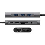 87W 10 In 1 USB C Hub HDMI Adapter Multif Docking Station 1000Mbps
