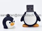 Cartoon USB Flash Drive High Speed Customized Cute Penguin PVC USB Stick