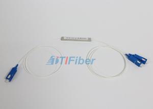 China 1X2 Steel Tube Type PLC Fiber Optic Cable Splitter With SC / PC Connector factory