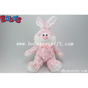 10Pink Plush Stuffed Rabbit Animal With Pink Ribbon