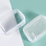 Promotional Clear Frosted Plastic Heat Seal Zipper Makeup Bag
