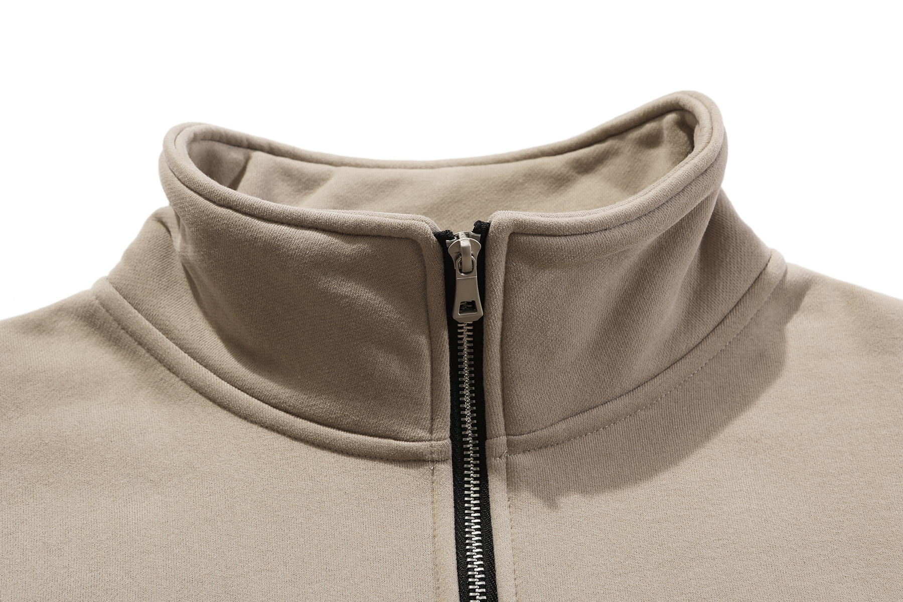 Designer Men Street Hoody Sweatshirt Crop Top Slim 380g 95% Cotton Half Zip Stand Collar Street Wear Hoodie
