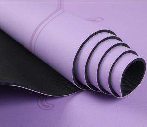 China Outdoor Eco Friendly China Supplier Antislip Pattern Pro Natrual Rubber PU Yoga Mat with laser design factory