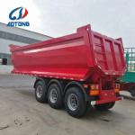 Steel 32 Cbm 60 tons U shape truck body End dumper trailer truck for farm from
