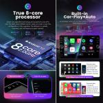 9 Inch 2 Din Android Car Radio with Carplay 4G GPS Navigation DVD Player Metal