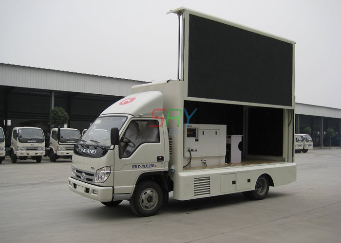 Outdoor P10 Truck Mounted LED Screen 7500nits , Full Color LED Advertising Truck