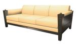 Soild Wood Frame Hotel Room Sofa Set Fabric Three Seat 3+1 For Living Room