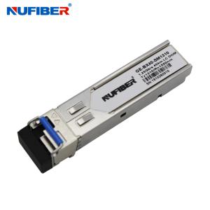 China 1.25Gb/s SFP Transceiver single fiber singlemode 40km 1310nm/1550nm LC DDM factory