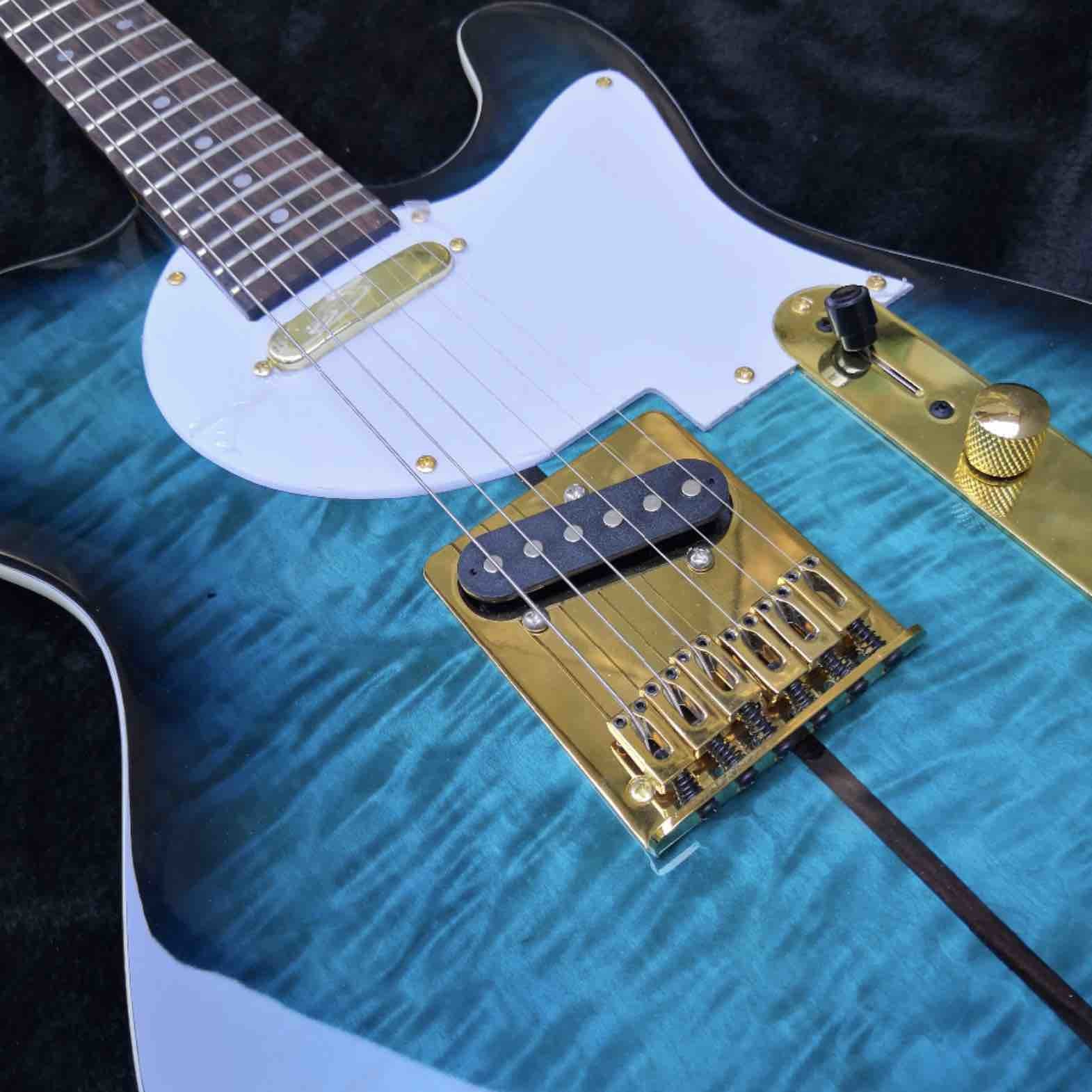 TUFF DOG Guitar High quality custom blue COLOR Rosewood fingerboard Free Shipping