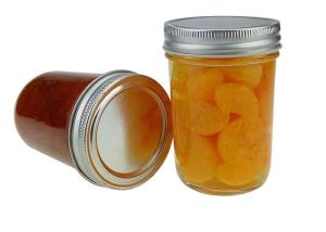China 4 Oz Wide Mouth Glass Jars / Wide Mouth Preserving Jars Clear Color factory
