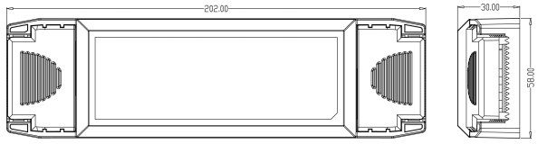 Product dimension diagram in millimeters