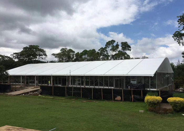 White PVC 30x60 Wedding Event Tents With Tempered Glass