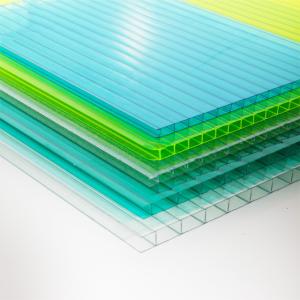 China PC Plastic Hollow Sheet For Bus Shelter Canopy Carport Roofing Sun Shade factory