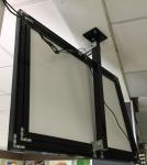 Adjustable shop store restaurant hanging menu display Aluminum Magnetic LED