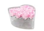 Gifts Packing Square Acrylic Box , Luxury Love Heart Shape Acrylic Box For Roses