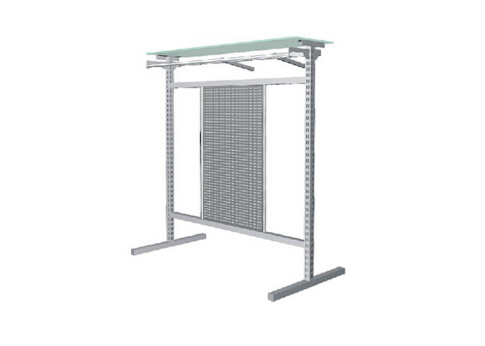 Easy Assembly Metal Material Garment Display Stand For Shopping Mall