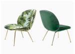 Beetle Fiberglass Lounge Chair Leisure Function With Chrome Metal Leg SGS