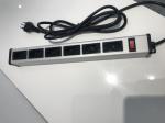 Undetachable 6 Outlet Brazil 10A 250V Metal Power Strip