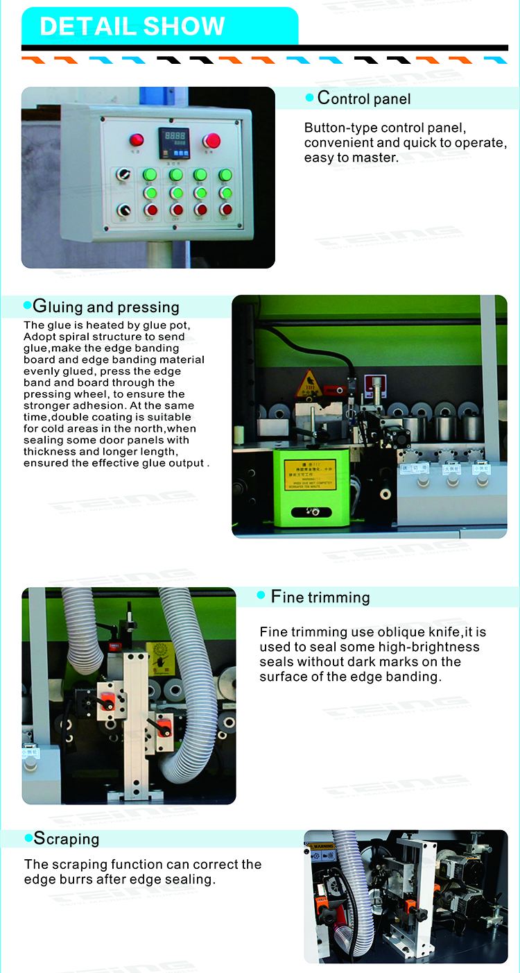 Semi Automatic Edge Banding Machine SKY300 for Woodworking Machinery 3000x900x1600mm