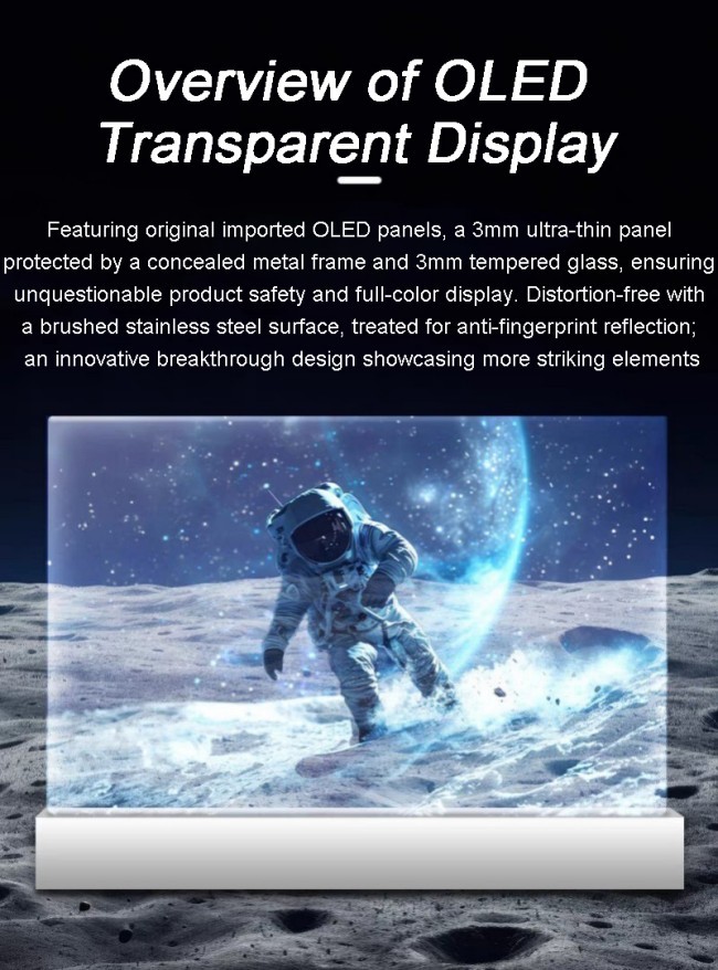 Touch OLED Transparent Screen Cutting Edge Display Science Technology Exhibitions Charm Suitable in Stock
