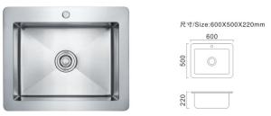 China 500mm Single Bowl Undermount Sink Stainless Steel Sink Sanitary factory