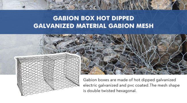 Hot Dipped Galvanized Gabion Box 80x100mm