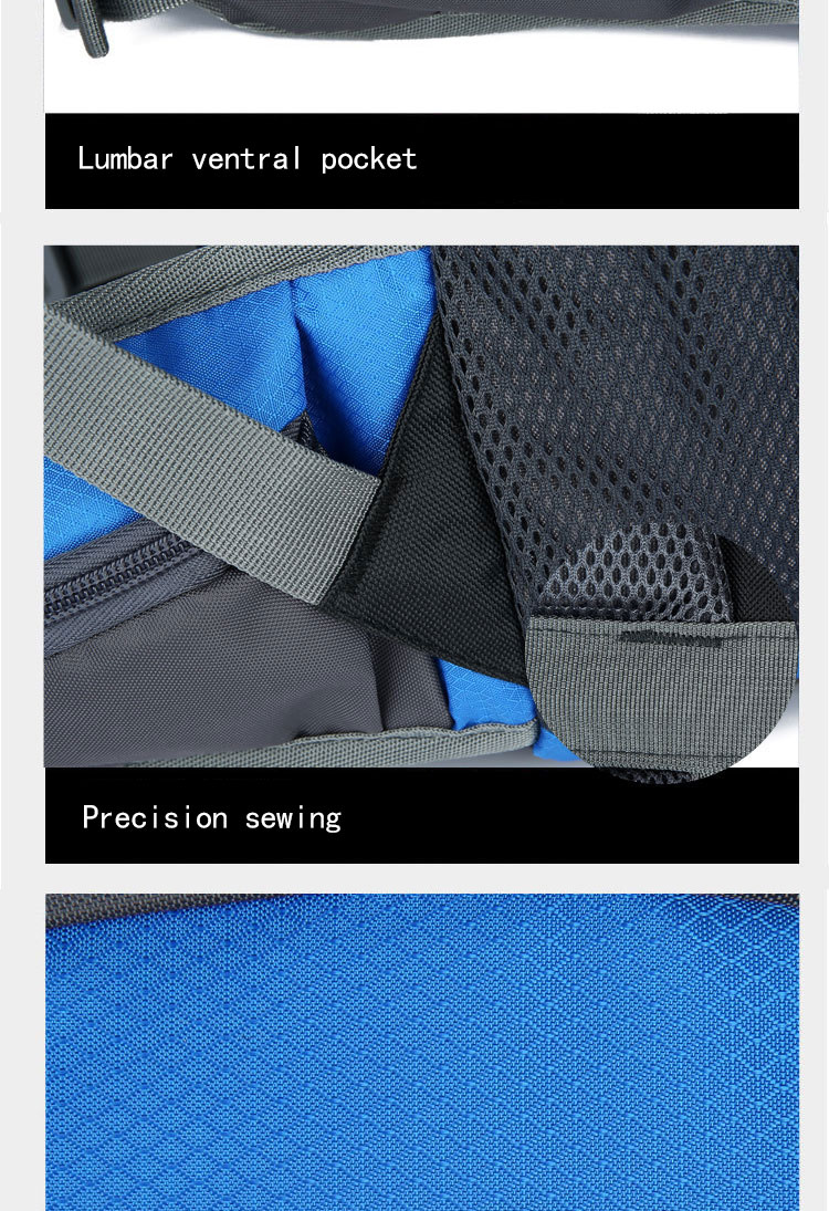 Mens Outdoor Waterproof Breathable Sports Backpacks , Hiking Camping Rucksack