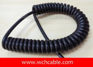 China UL Spiral Cable, AWM Style UL21214 26AWG 11C VW-1 80°C 300V, PVC / TPU factory