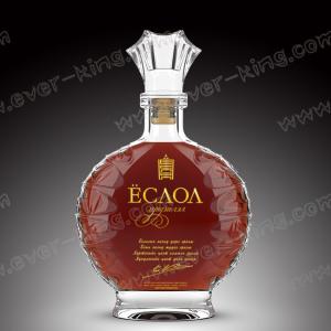 China SGS Oval 500ml High Flint Whiskey Glass Bottle factory