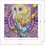 Owl 5D DIY Diamond Art Kits Full Drill Diamond Painting Set For Relaxation Gem